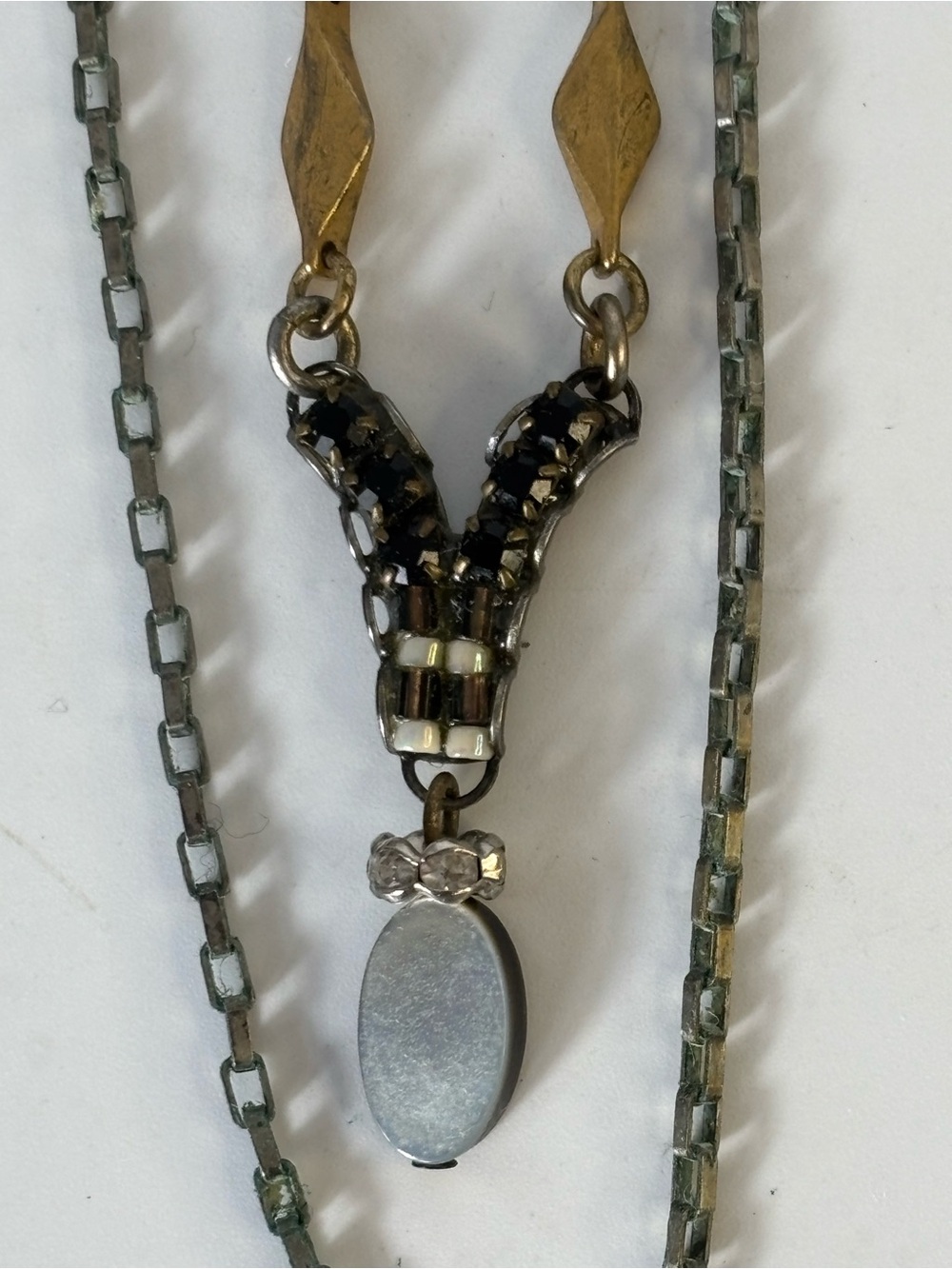 Ayalabar Triple Chain Mixed Media Necklace Set - Picture 5 of 7